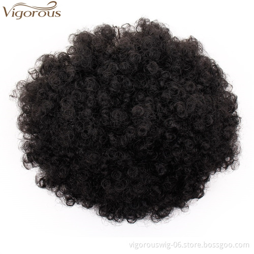Vigorous Synthetic Afro Curly Hair Bun Women Drawstring Chignon Bun Easy Updos for Black Hair Short Ponytail Hair Piece